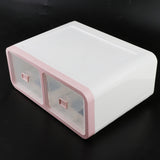 Max 12 Grids Plastic Dustproof Storage Box for Underwear Socks Bra Pink