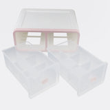 Max 12 Grids Plastic Dustproof Storage Box for Underwear Socks Bra Pink