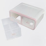 Max 12 Grids Plastic Dustproof Storage Box for Underwear Socks Bra Pink