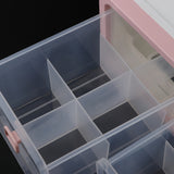 Max 12 Grids Plastic Dustproof Storage Box for Underwear Socks Bra Pink