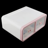 Max 12 Grids Plastic Dustproof Storage Box for Underwear Socks Bra Pink