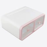 Max 12 Grids Plastic Dustproof Storage Box for Underwear Socks Bra Pink