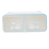 Max 12 Grids Plastic Dustproof Storage Box for Underwear Socks Bra Blue