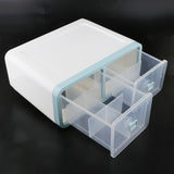 Max 12 Grids Plastic Dustproof Storage Box for Underwear Socks Bra Blue
