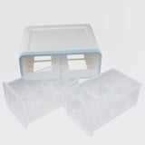 Max 12 Grids Plastic Dustproof Storage Box for Underwear Socks Bra Blue
