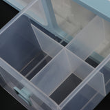 Max 12 Grids Plastic Dustproof Storage Box for Underwear Socks Bra Blue
