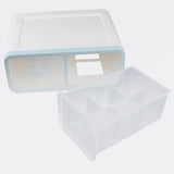 Max 12 Grids Plastic Dustproof Storage Box for Underwear Socks Bra Blue