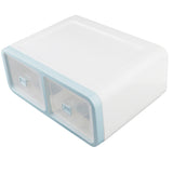 Max 12 Grids Plastic Dustproof Storage Box for Underwear Socks Bra Blue
