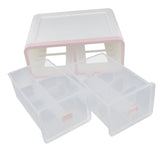 Max Plastic Underwear Storage Organizer Socks Bra Container Drawer 16-Grid Pink