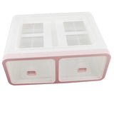Max Plastic Underwear Storage Organizer Socks Bra Container Drawer 16-Grid Pink