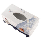Maxbell Mediterranean Vintage Creative Tissue Box Wooden Sea Shell Tissue Holder C - Aladdin Shoppers
