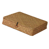 Max Storage Boxes Container Jewelry Cosmetic Lid Woven Seagrass Case yellow