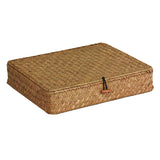 Max Storage Boxes Container Jewelry Cosmetic Lid Woven Seagrass Case yellow