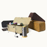 Max Seagrass Storage Basket with Lid for Home Bathroom Organization Nature Color