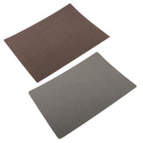 Max Placemat PU Leather Dinning Table Place Mat Pad Coffee Tea Coaster Light or Dark Brown By Random