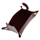 Max Cartoon Cat Key Storage Tray Change Organizer PU Leather Catchall Wine Red