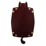 Max Cartoon Cat Key Storage Tray Change Organizer PU Leather Catchall Wine Red