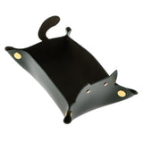 Max Cartoon Cat Key Storage Tray Change Organizer PU Leather Catchall Atrovirens