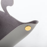 Max Cartoon Cat Key Storage Tray Change Organizer PU Leather Catchall Gray