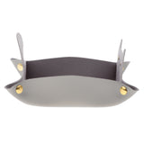Max Cartoon Cat Key Storage Tray Change Organizer PU Leather Catchall Gray