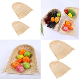 Max wicker Tray wicker Serving Plate Platter Fruit Vegetable Bread 17X17cm