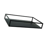 Max Desktop Geometric Line Storage Tray Cake Dessert Fruit Plate Black 30x20x5cm
