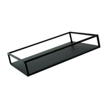 Max Desktop Geometric Line Storage Tray Cake Dessert Fruit Plate Black 30x20x5cm
