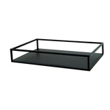 Max Desktop Geometric Line Storage Tray Cake Dessert Fruit Plate Black 30x20x5cm