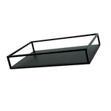 Max Desktop Geometric Line Storage Tray Cake Dessert Fruit Plate Black 30x20x5cm