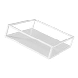 Max Desktop Geometric Line Storage Tray Cake Dessert Fruit Plate White 20x20x5cm