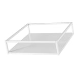 Max Desktop Geometric Line Storage Tray Cake Dessert Fruit Plate White 20x20x5cm