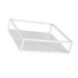 Max Desktop Geometric Line Storage Tray Cake Dessert Fruit Plate White 20x20x5cm