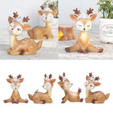 Maxbell Mini Simulated Deer Ornaments Home Garden Car Decoration Ornament Shy - Aladdin Shoppers