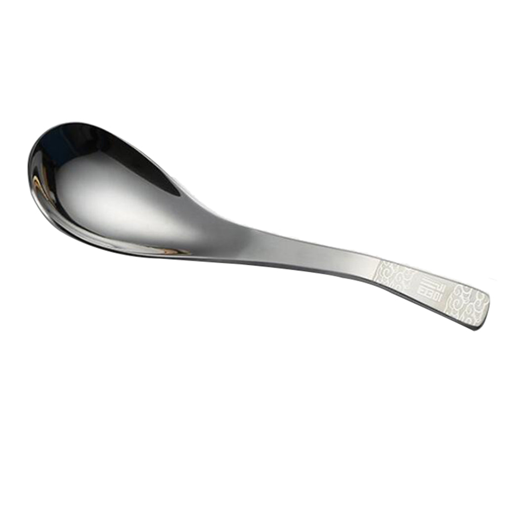 Max Stainless Steel Soup Spoon Coffee Tea Table Bouillon Spoon Silver