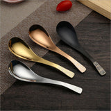 Max Stainless Steel Soup Spoon Coffee Tea Table Bouillon Spoon Black