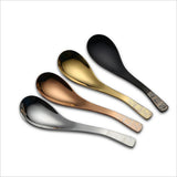 Max Stainless Steel Soup Spoon Coffee Tea Table Bouillon Spoon Black