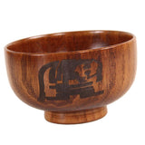 Maxbell  Wooden Salad Bowl/Rice Miso Soup Bowl/Rice Bowl/Decorative Bowl tiger