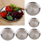 Max stainless steel shallow dish barbecue plate fruit plate dinner plate 14cm