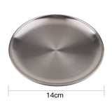 Max stainless steel shallow dish barbecue plate fruit plate dinner plate 14cm