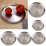 Max stainless steel shallow dish barbecue plate fruit plate dinner plate 14cm