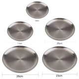 Max stainless steel shallow dish barbecue plate fruit plate dinner plate 14cm