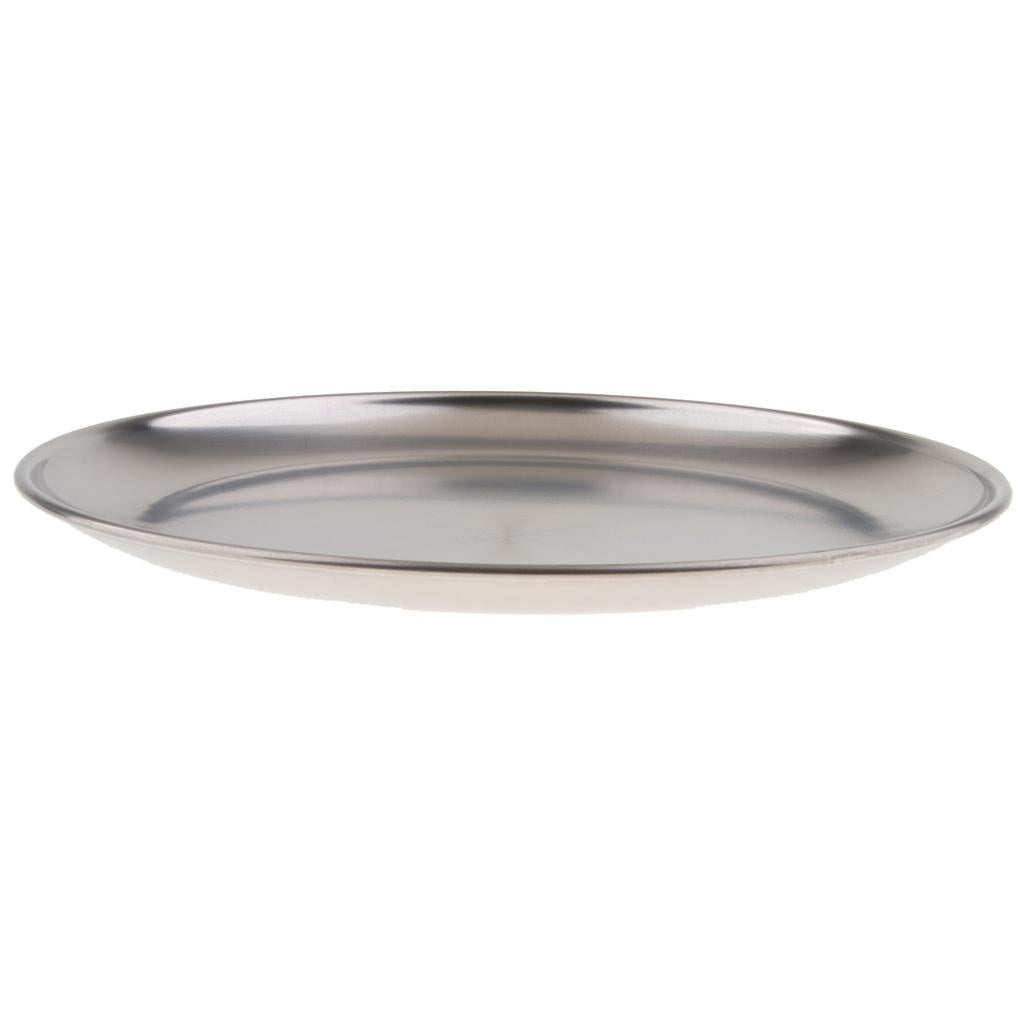 Max stainless steel shallow dish barbecue plate fruit plate dinner plate 17cm