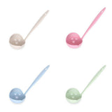 Max 2 In 1 Wheat Straw Soup Spoon With Filter Long Handle Colander Skimmer Blue