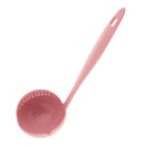 Max 2 In 1 Wheat Straw Soup Spoon With Filter Long Handle Colander Skimmer Pink