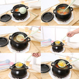 Max 2 In 1 Wheat Straw Soup Spoon With Filter Long Handle Colander Skimmer Green