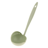 Max 2 In 1 Wheat Straw Soup Spoon With Filter Long Handle Colander Skimmer Green
