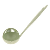 Max 2 In 1 Wheat Straw Soup Spoon With Filter Long Handle Colander Skimmer Green