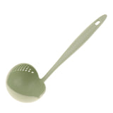 Max 2 In 1 Wheat Straw Soup Spoon With Filter Long Handle Colander Skimmer Green