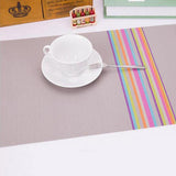 Max European Style Heat-resistant PVC Table Placemats Anti-skid Mat Gray