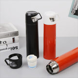 Max 500ml Stainless steel vacuum flask portable water Bottle  Red black cover